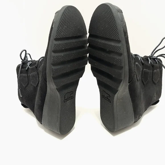 SOREL Toronto Womens Black Suede Wedge Ankle Boots Size 7 Black - Picture 6 of 6